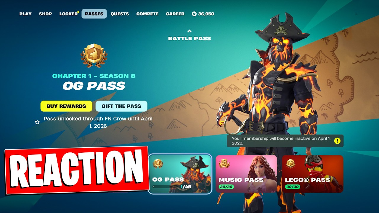 Реакция на OG Pass 8-го сезона 1-й главы (Fortnite)