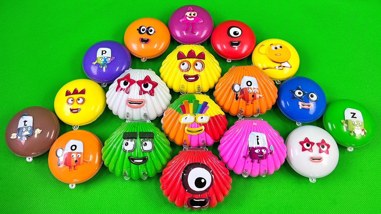 Pick up Numberblocks with All CLAY inside Seashell, Cake Shapes,... Coloring! Satisfying ASMR Videos