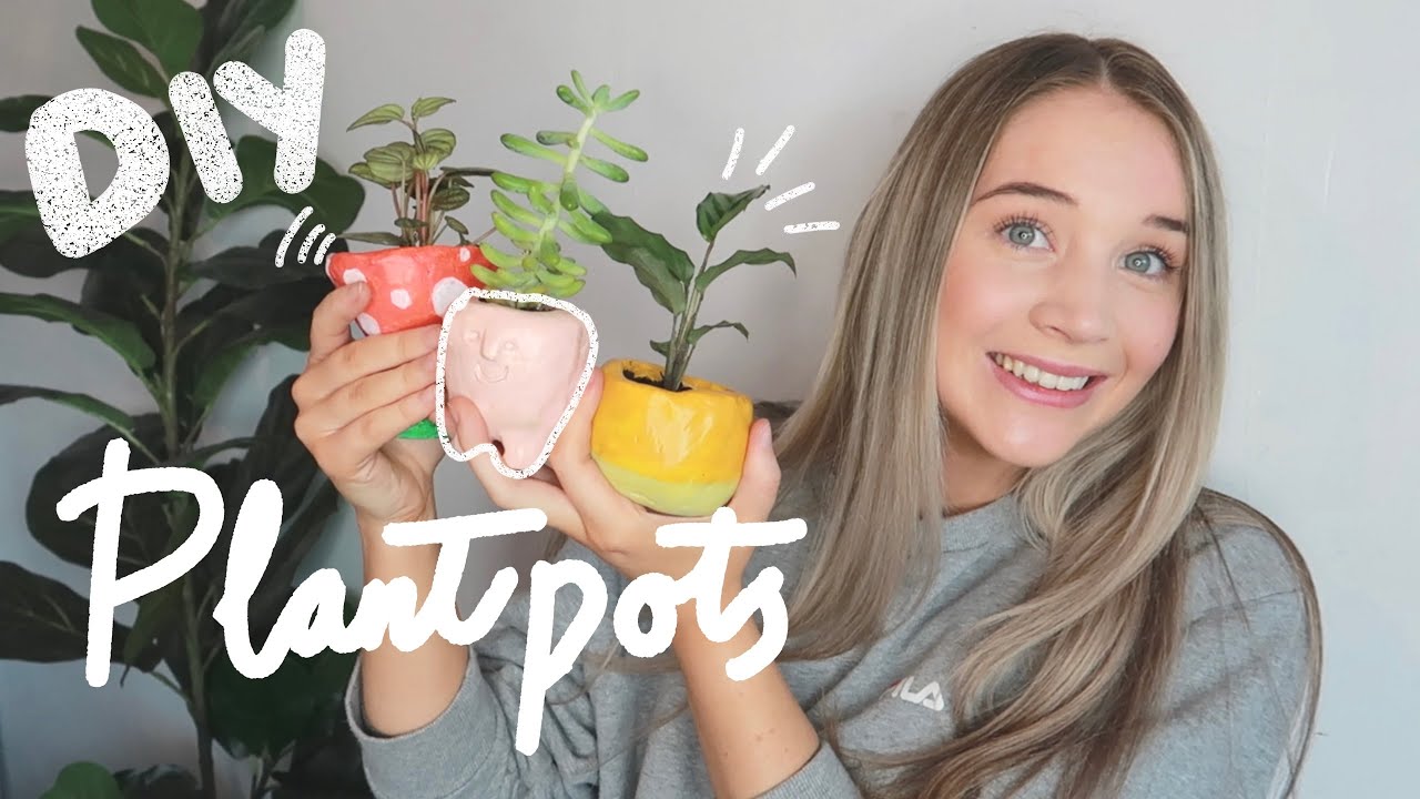 DIY AIR DRY CLAY SUCCULENT PLANT POTS 🌱  - christmas gift ideas - Handmade present - eco friendly