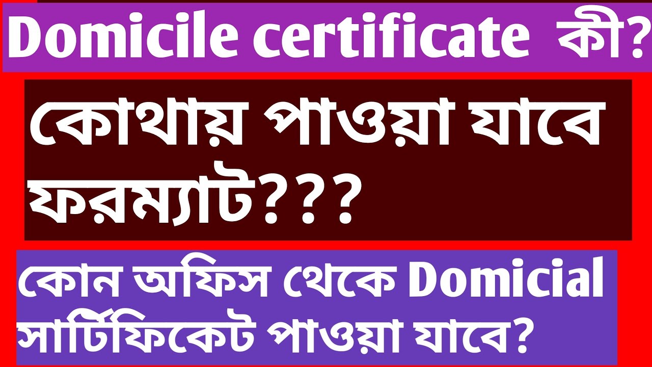 how to get domicile certificate in West Bengal// Domicile certificate// knowledge with Prabir.