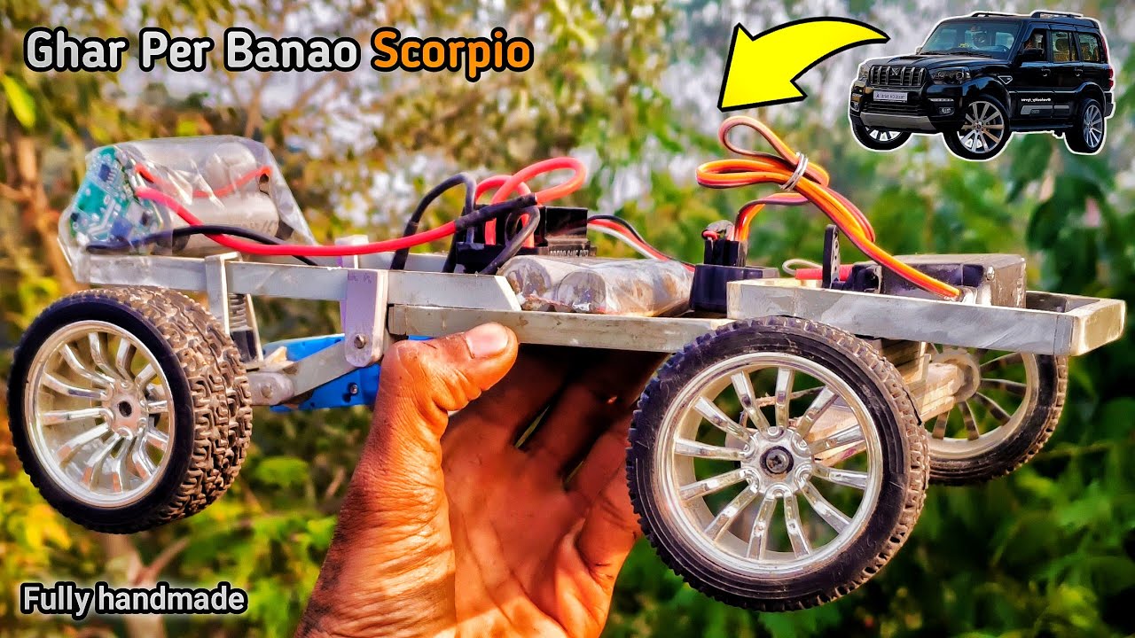 I Build a Mini Rc Scorpio Classic car using pvc pipe 🔥 Handmade Scorpio car 