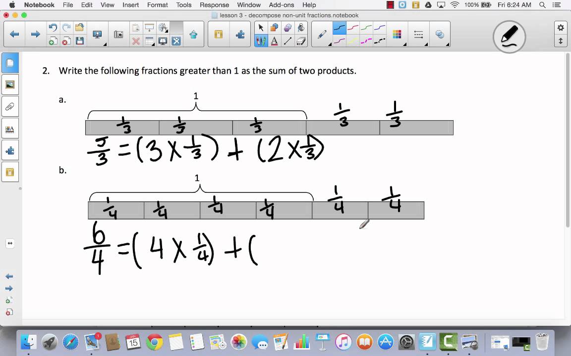 Module 5 lesson 3 decompose non-unit fractions