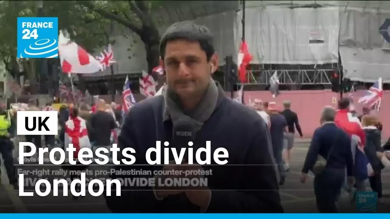 UK: Far-right rally meets pro-palestine counter-protest in London &bull; FRANCE 24 English