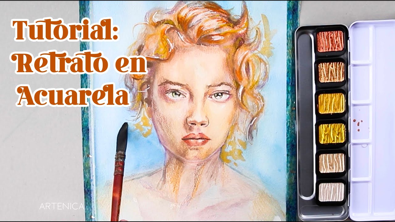 Tutorial Retrato en Lápices de Acuarela | Medio Mixto