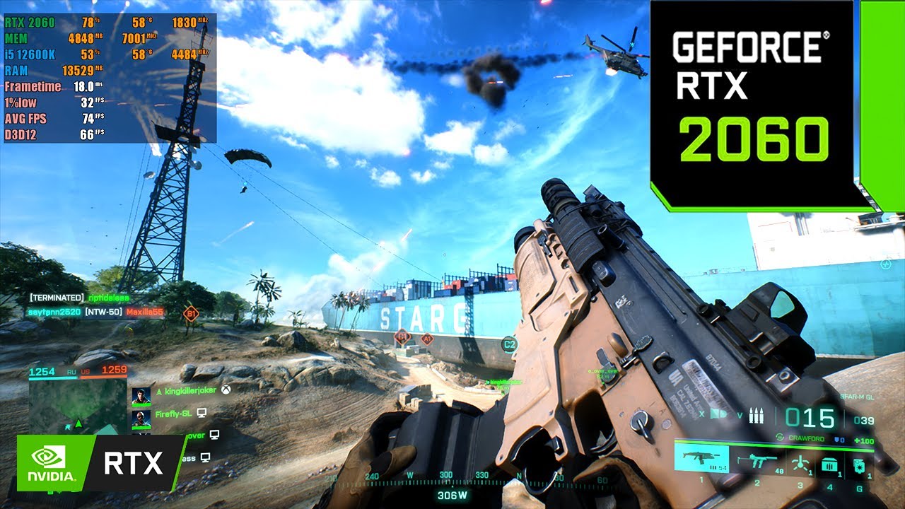 Battlefield 2042 : RTX 2060 6GB ( High Settings RTX ON / DLSS ON )