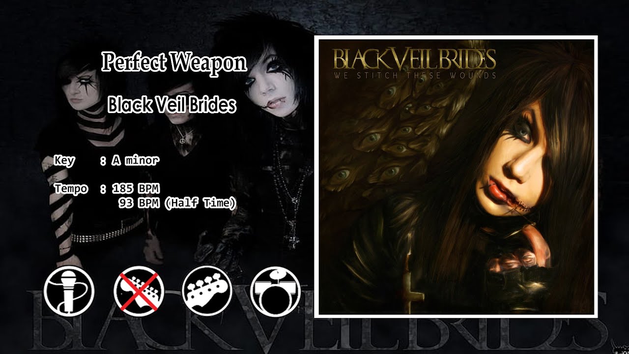 Black Veil Brides - Perfect Weapon (Backing Track - No Guitar)