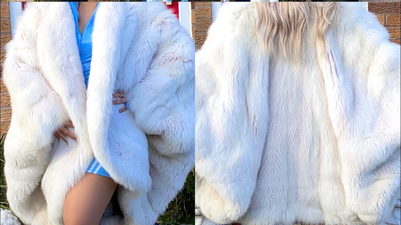 SNOW WHITE ARCTIC FOX FUR CAPE COAT @LoraFox