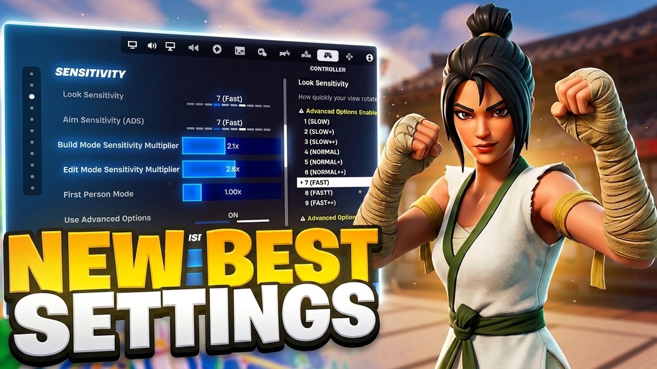 *NEW* BEST Controller SETTINGS For Fortnite Chapter 7 Season 4! (PS5/Xbox/PC)