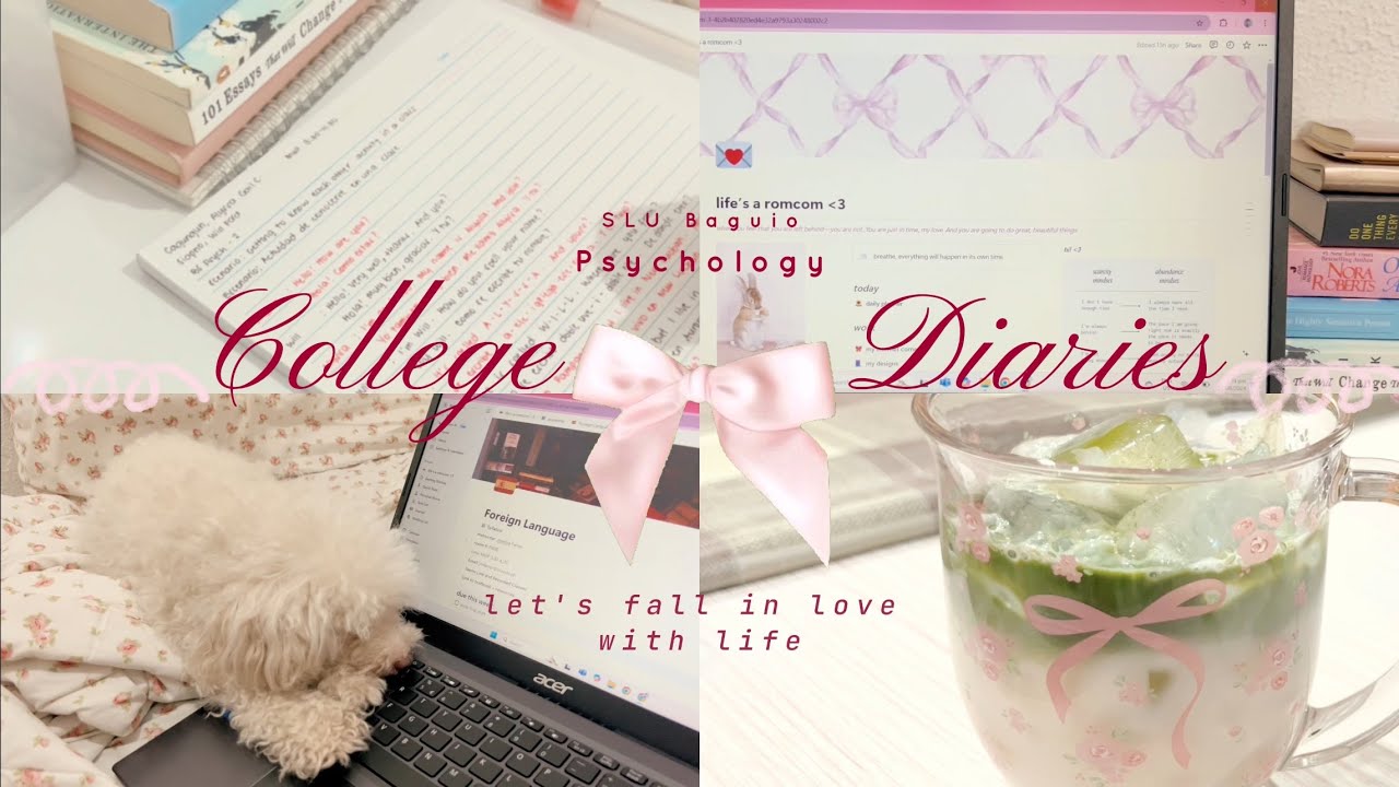 COLLEGE DIARIES 𝚿˚✿ ° matcha, journaling, room reset, online classes