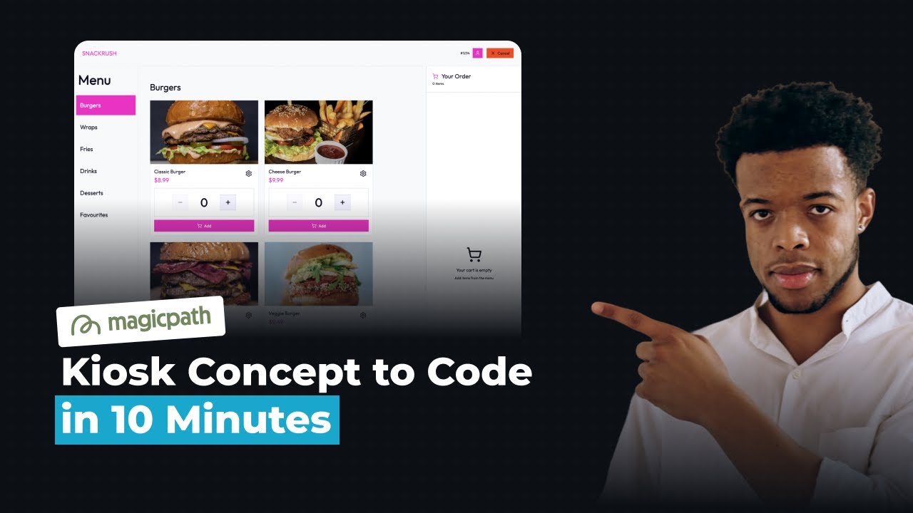 Fast Food UI Redesign: Kiosk Concept to Code in 10 Minutes with MagicPath