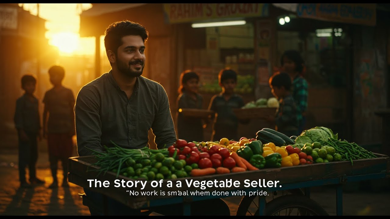 The story of a vegetable seller || no work is small when done with pride || Tales by Tania