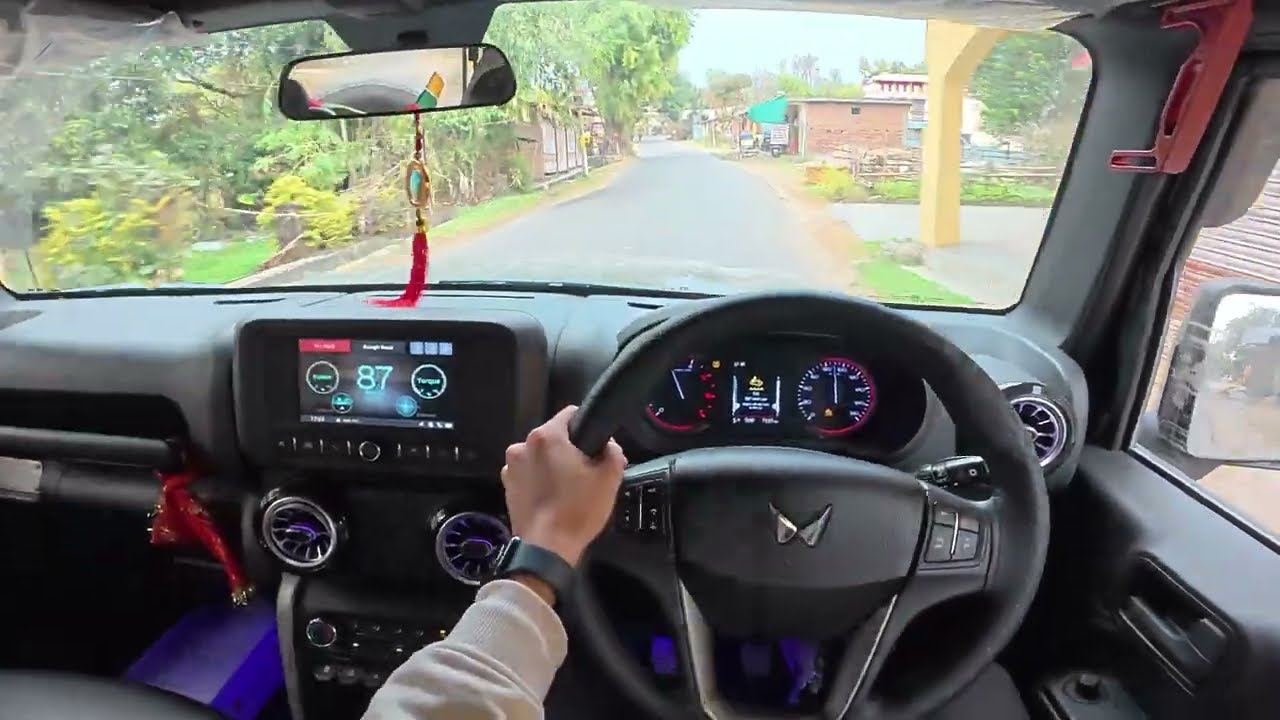 POV Drive: Conquering Narrow Hilly Roads in My New Mahindra Thar! Scenic Mountain Drive , THAR RWD