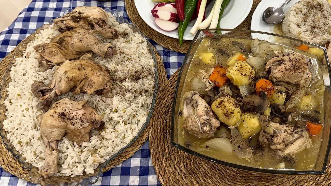 أكلة يخنة مع الخضروات ورز مع الفريكة متنوعة لذيذة وصحيه😍