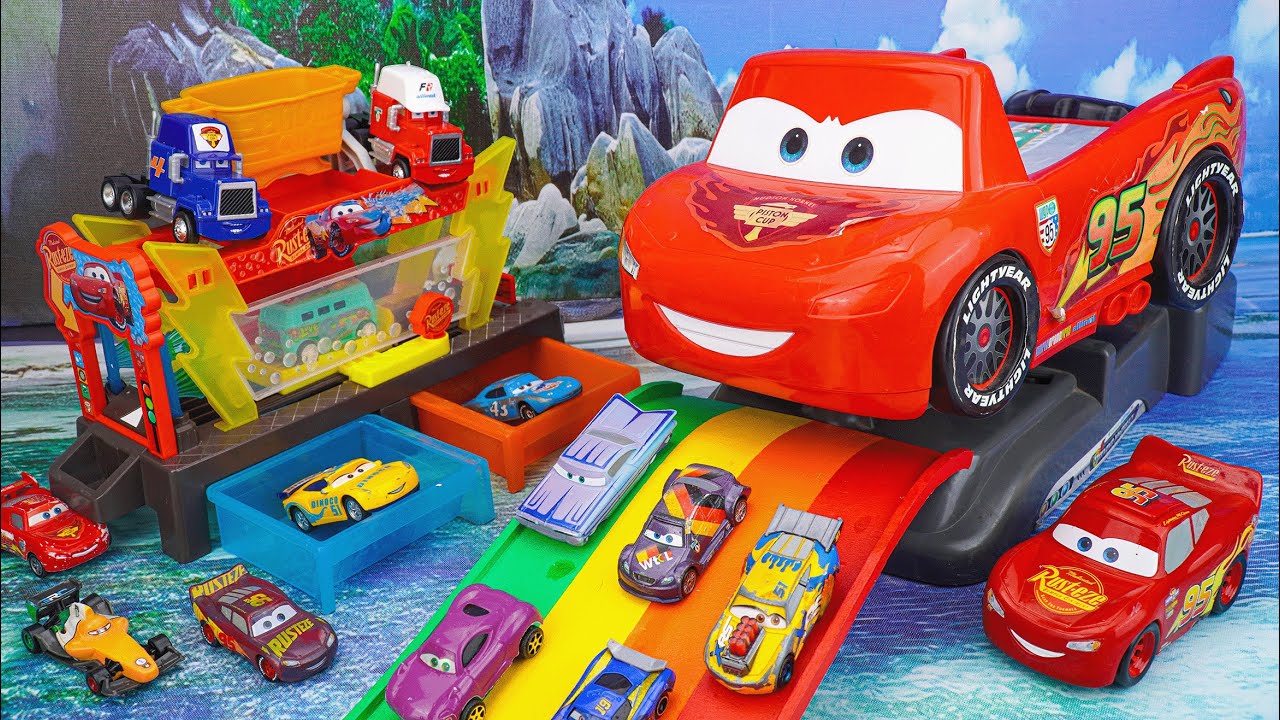 Disney Pixar Cars Unboxing Review | Disney Pixar Cars Color Changers Race Ready Car Wash Playset