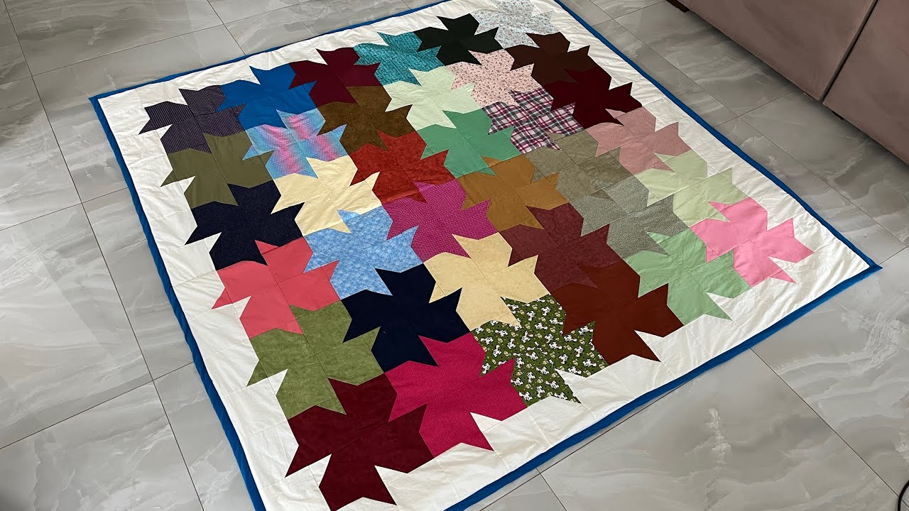 Projeto de colcha para reaproveitar retalhos. Cama normal 2,24x2,24cm