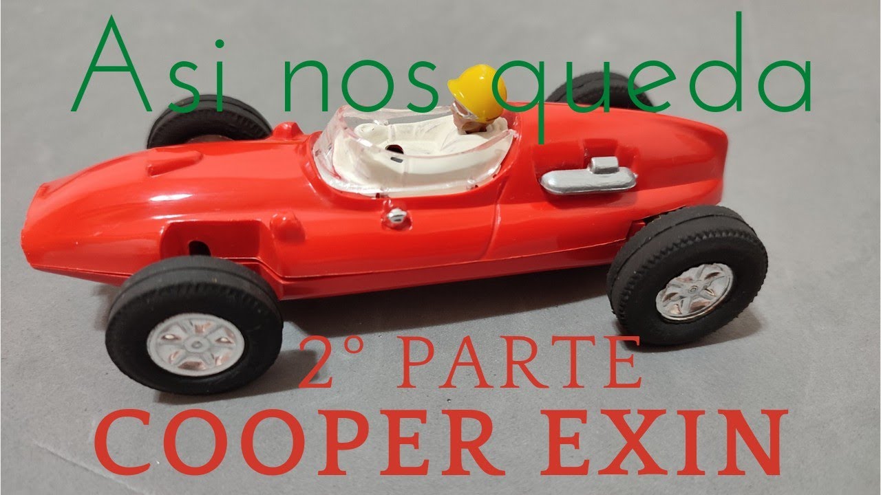 3# Restauración cooper guía fija rojo Exin primeros scalextric 1962 aprox!!