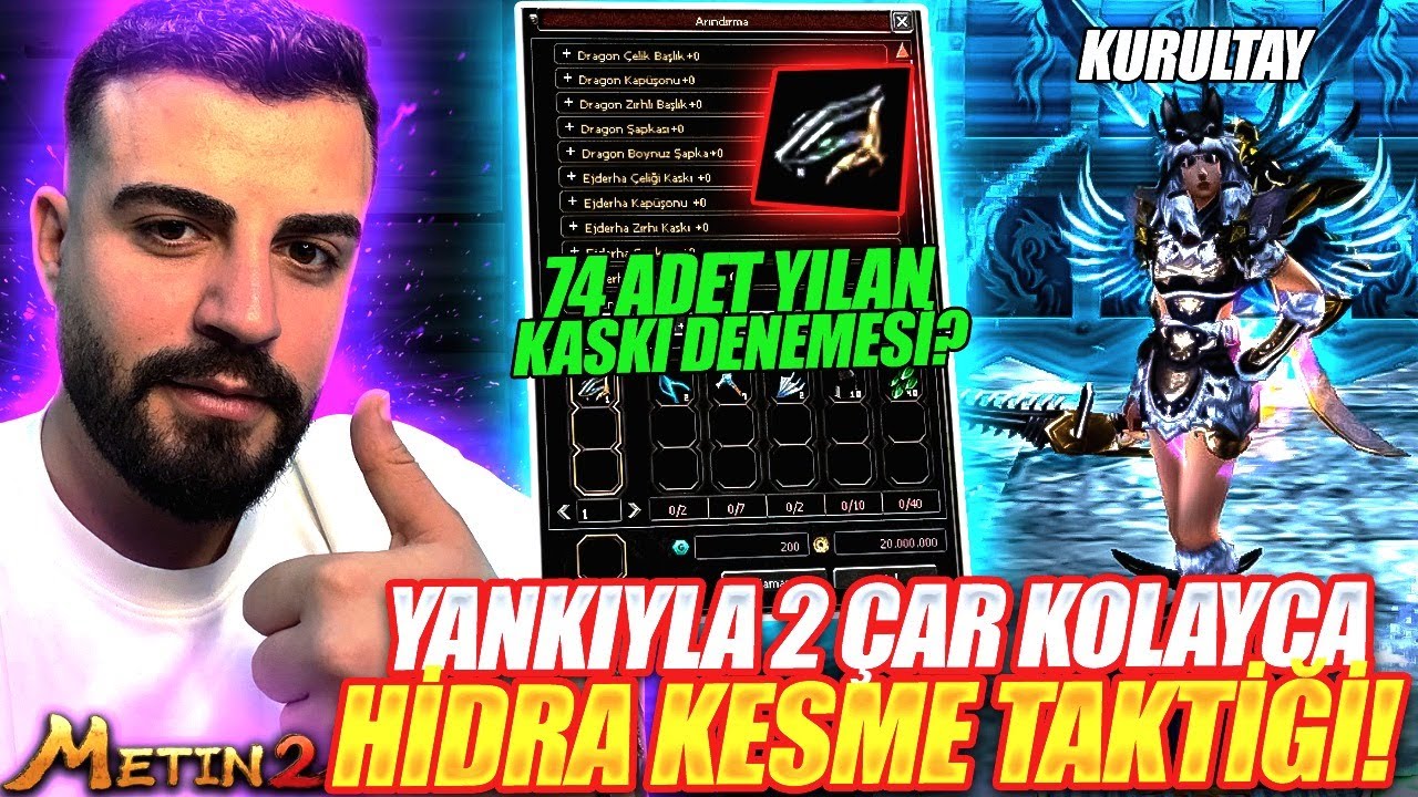 74 ADET YILAN KASKI DENEMESİ !! YANKIYLA FARM ÇOK KOLAY | Metin 2 Sapphire 27 #metin2 #metin2tr