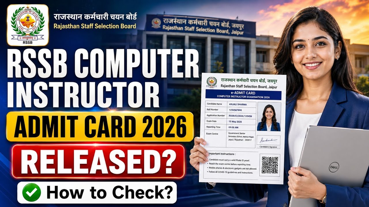 rssb computer instructor admit card 2026 | rssb computer instructor hall ticket 2026