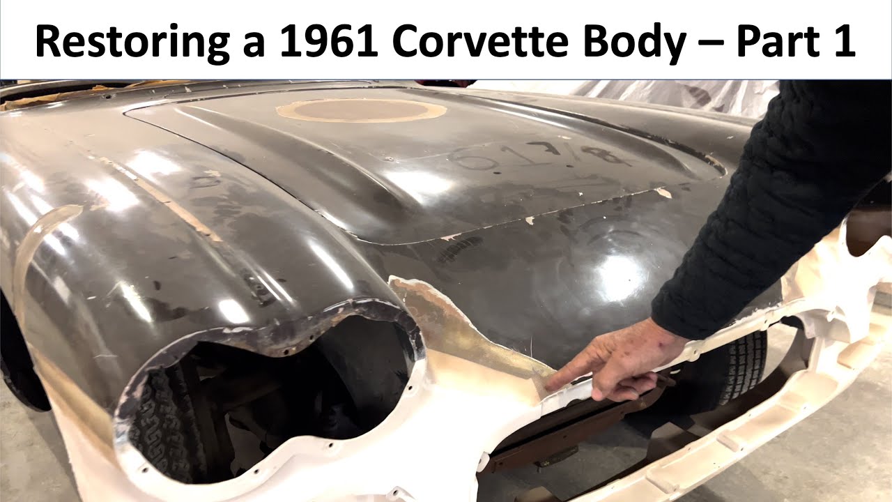 1961 Chevrolet Corvette Body Pt 1. Restoring fiberglass body on a vintage Corvette #barryt w JB.