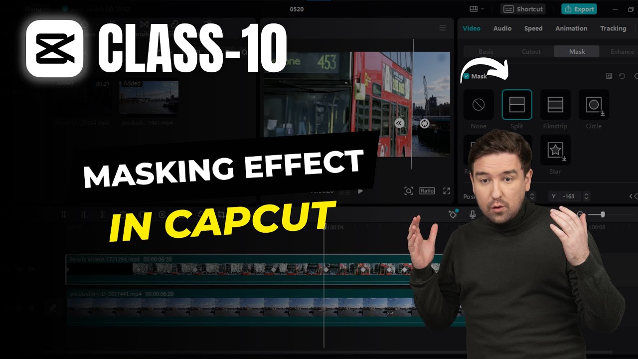 Как использовать маскирование для создания крутых видеоэффектов в Capcut для ПК | Capcut для ПК |...