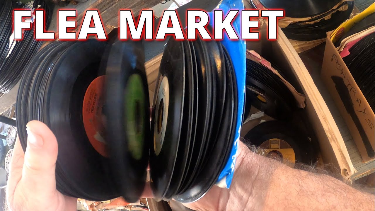 Vinyl records at the big flea market