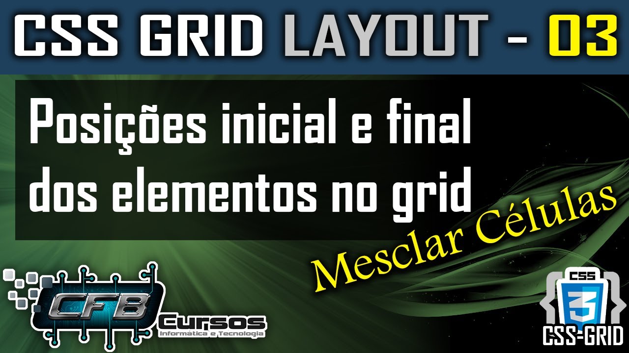 Configurando posição inicial e final dos elementos no grid - CSS GRID LAYOUT - Aula 03