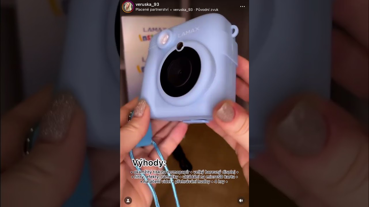 Dětsk&yacute; fotoapar&aacute;t LAMAX Instakid1 Blue