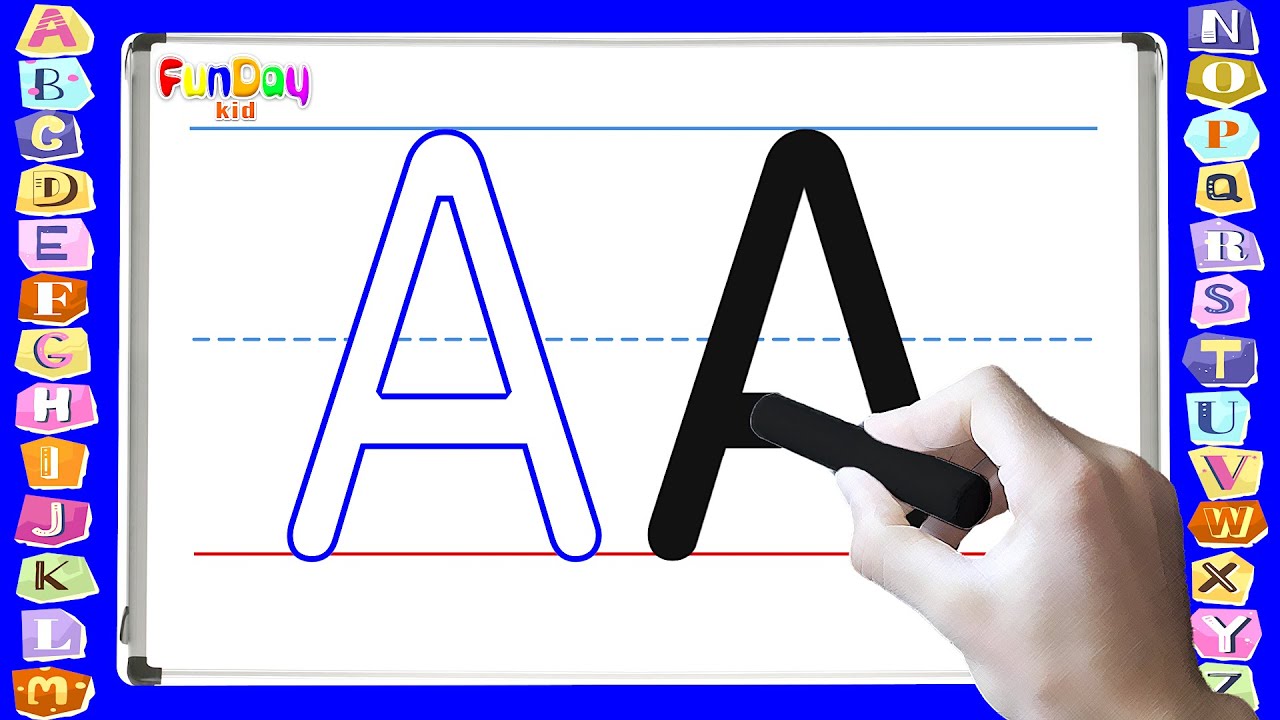 How to Write Letters for Children - Teaching Writing ABC for Preschool Toddlers & Kids -@FunDayKid