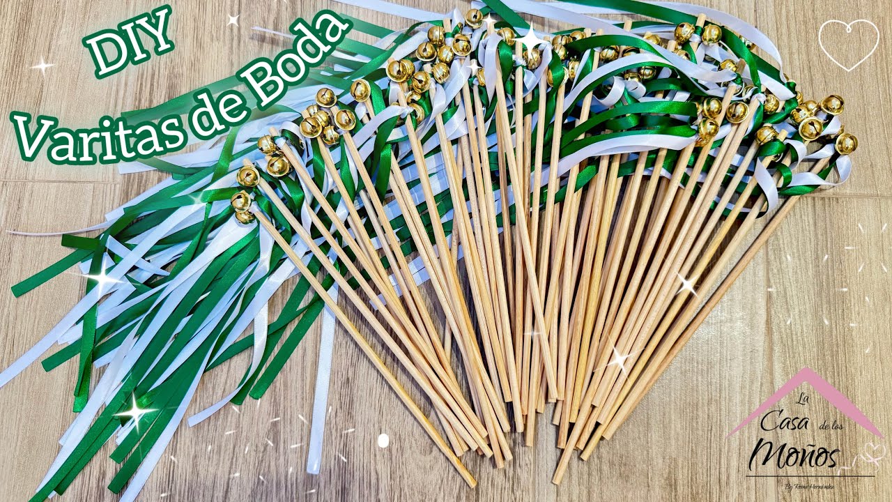 Varitas de Boda // DIY wedding wands // Palitos para Salida de Novias 