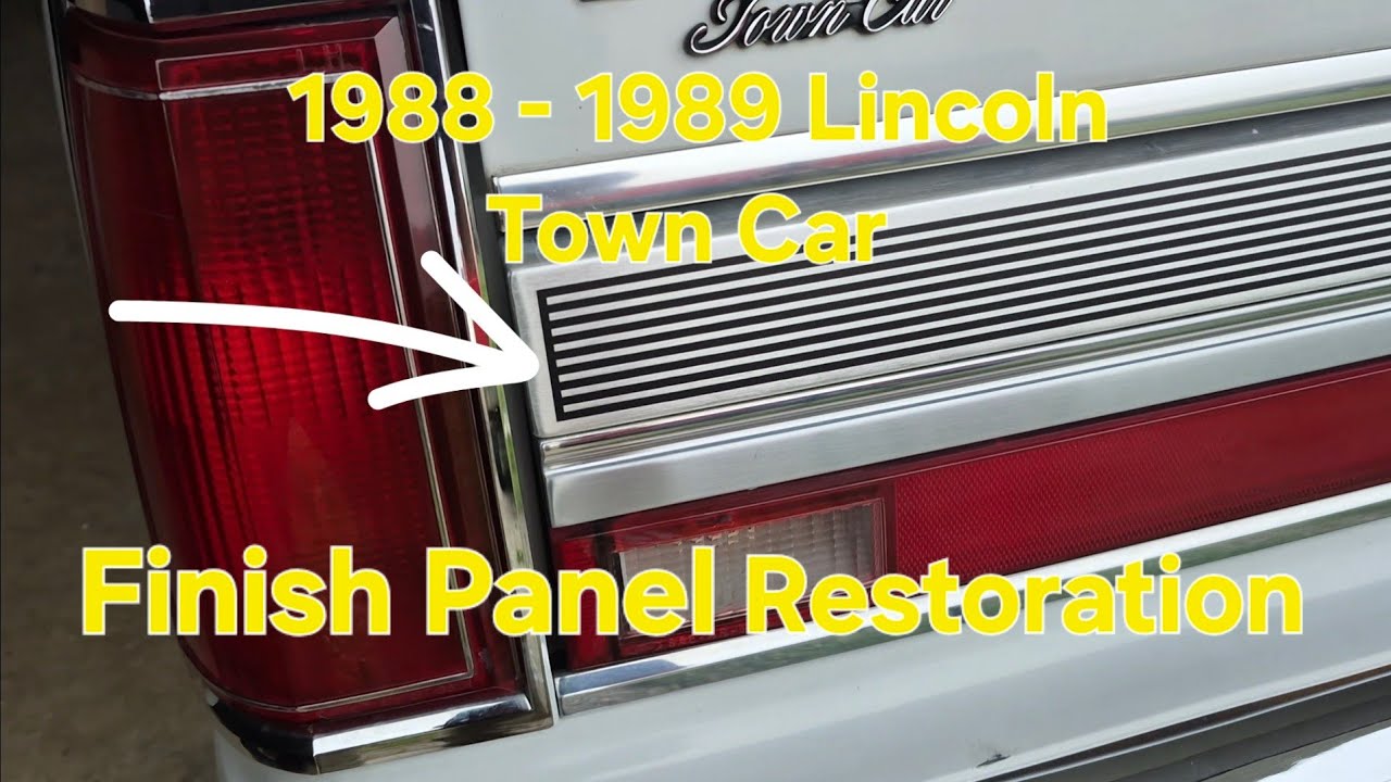 1988 & 1989 Lincoln Town Car Rear Finish Panel Black Line Restoration