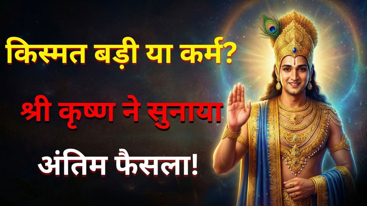 किस्मत बड़ी या कर्म? 99% लोग गलत हैं! श्री कृष्ण ने सुनाया अंतिम फैसला | Best Geeta Updesh 2026