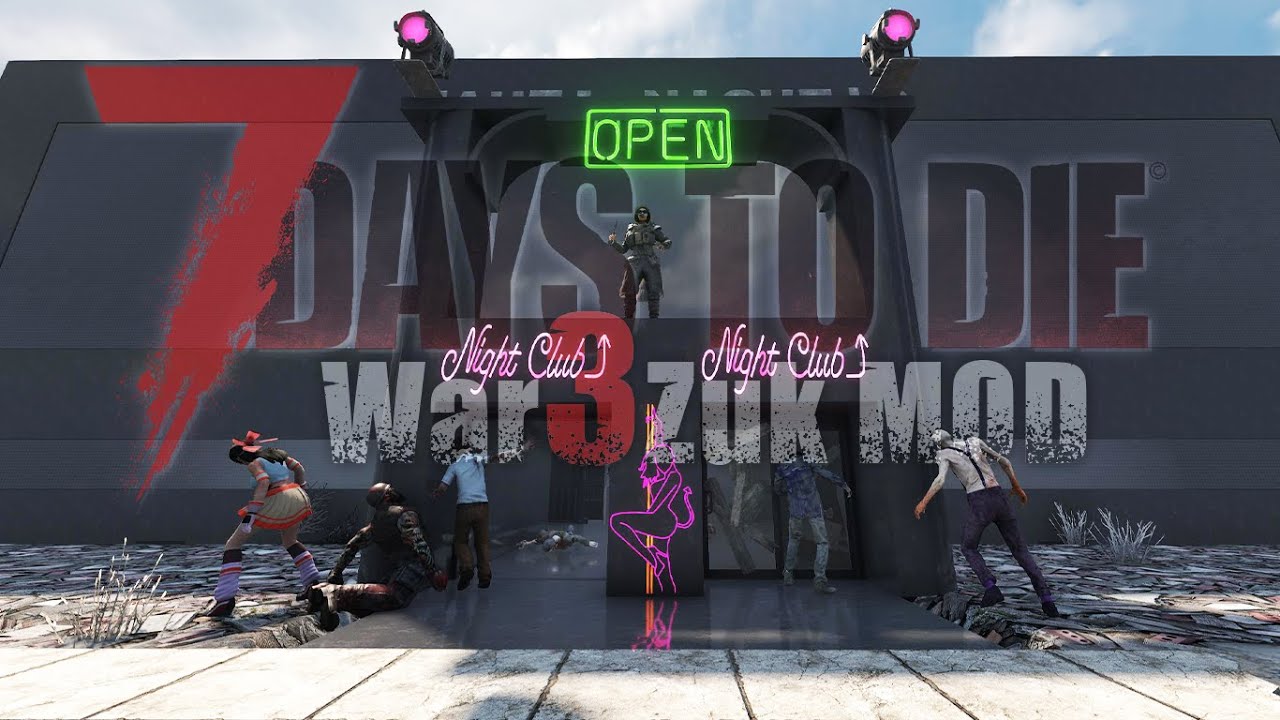 【7DTDMOD】ビールが山のように取れてしまう実質Tier10のクラブが物資の山！！「7 Days to Die V1.0 War3Zuk」実況プレイ #12