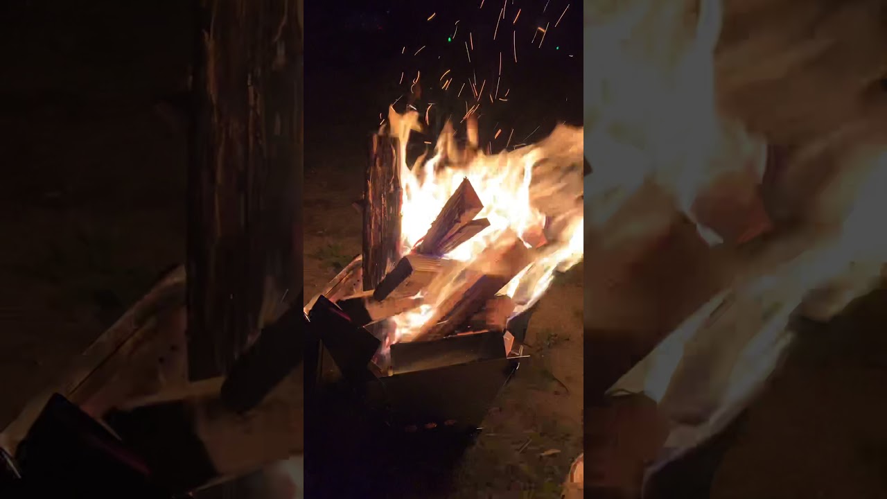 激安⁉︎二次燃焼焚火台　DCM ヘキサファイヤピット　燃焼テスト