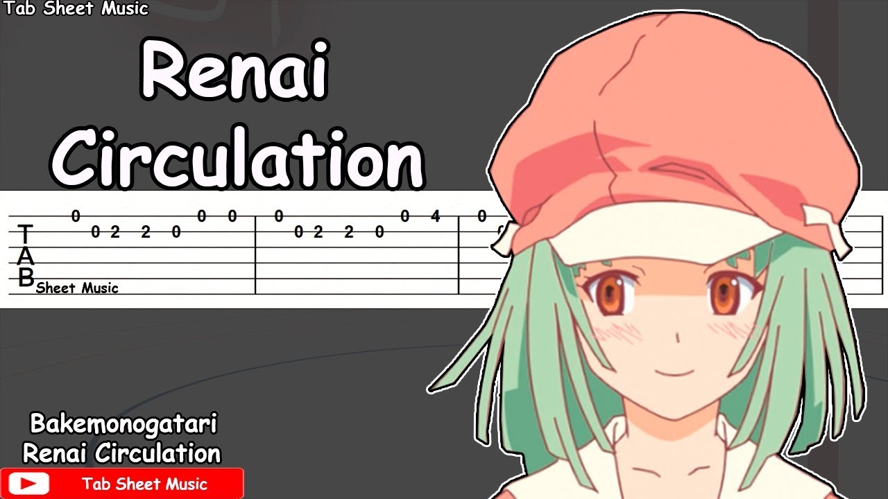 Bakemonogatari OP 4 - Renai Circulation Guitar Tutorial