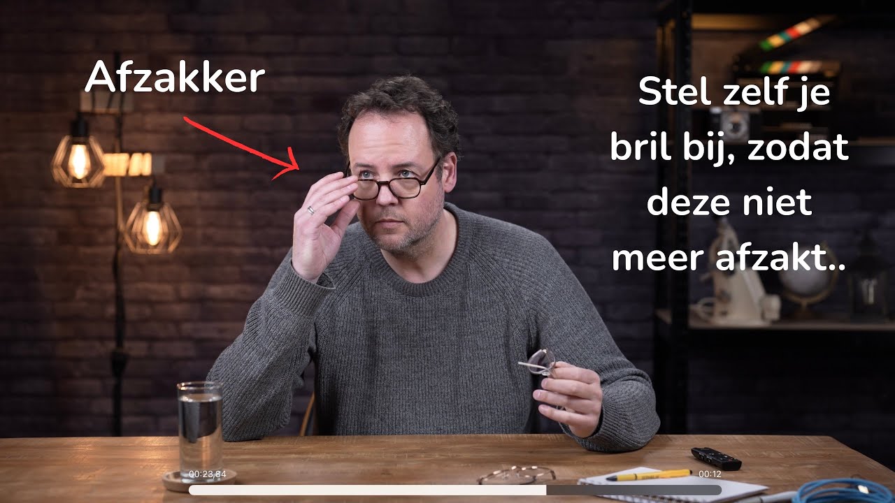 Bril zakt af - zelf je bril bijstellen-