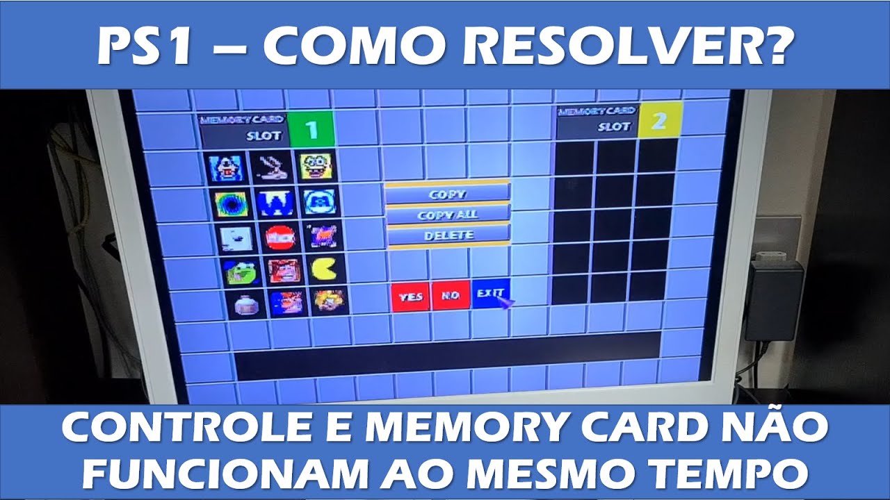 PS1 - CONTROLE E MEMORY CARD NÃO FUNCIONAM AO MESMO TEMPO, O QUE FAZER? + EXPLICAÇÃO