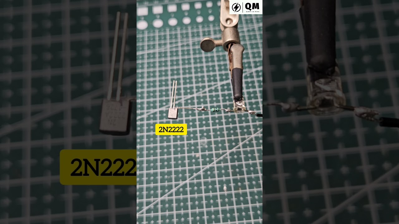 2N2222 transistor as a touch sensor       #transistor  #shorts