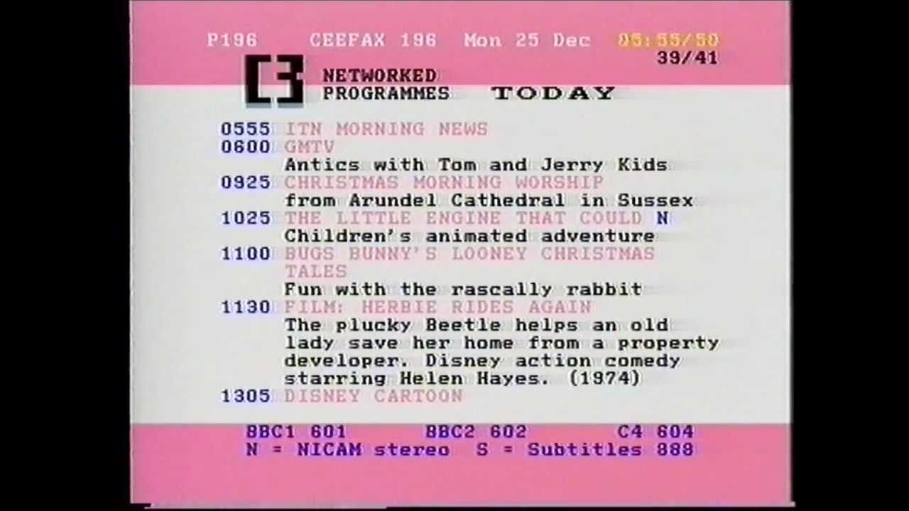 Christmas Ceefax - Mon 25 Dec 1995 - BBC1 - Jingle Bells 1 (Orchestral)