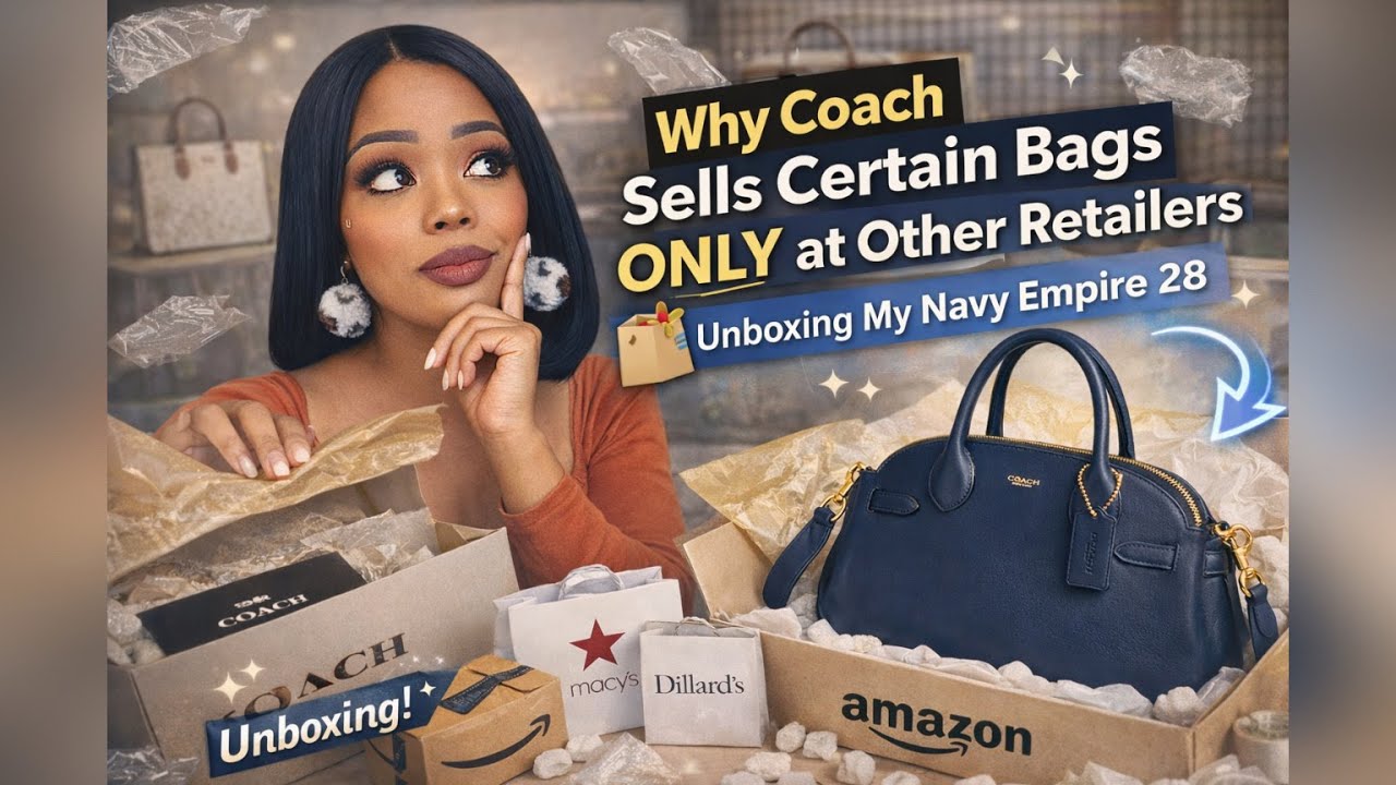 Why Coach Sells Bags at Department Stores BEFORE their Own stores💙 Navy Empire 28 #coach #unboxing