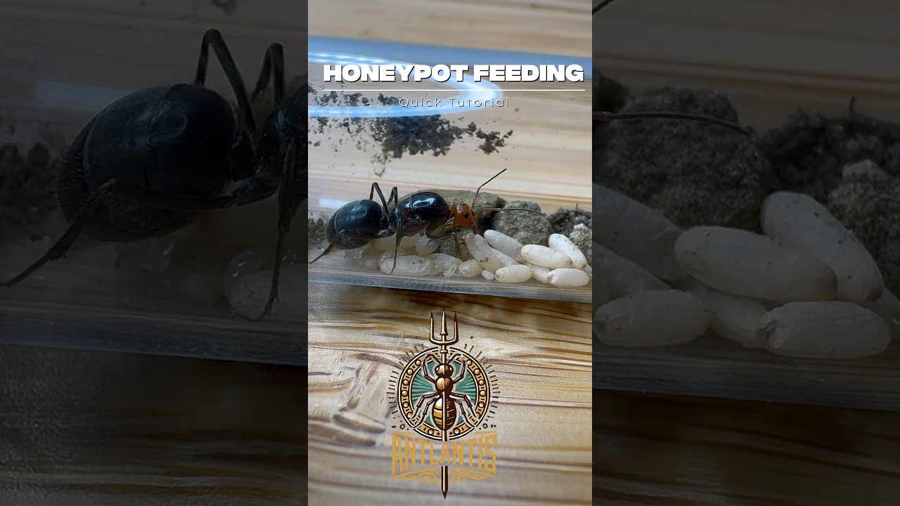 Honeypot feeding tutorial! #antkeeping #ants #insects #bugs #tutorial #antlantis #honeypot #macro
