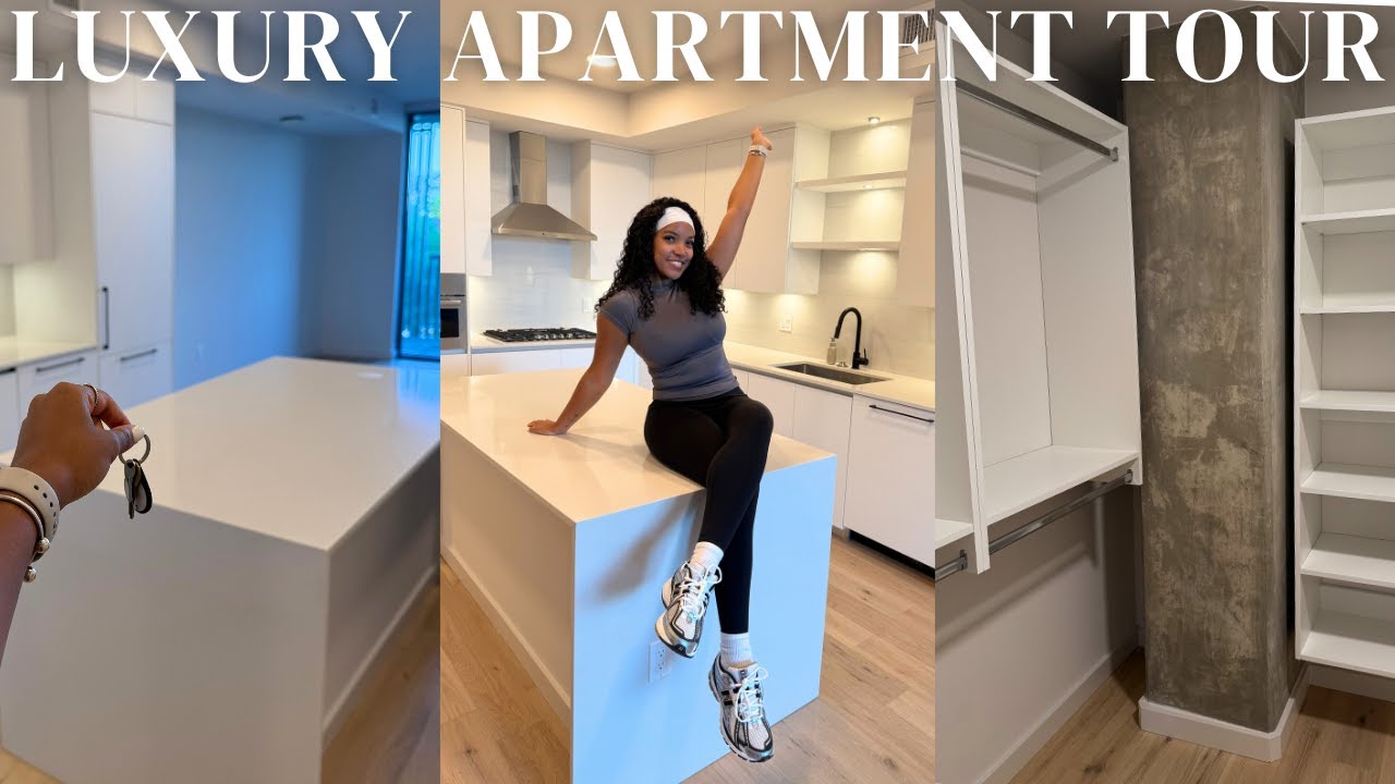 I MOVED! | 1 BEDROOM EMPTY LUXURY APARTMENT TOUR 2025 | ARLINGTON, VA | 802 SQ FT | TayyLiz