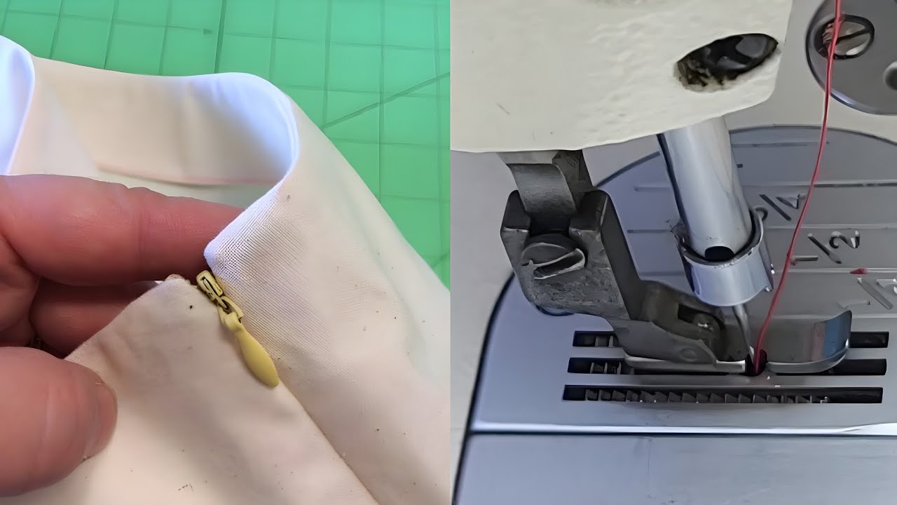 تركيب و خياطة السحاب المخفي how to sew invisible zipper