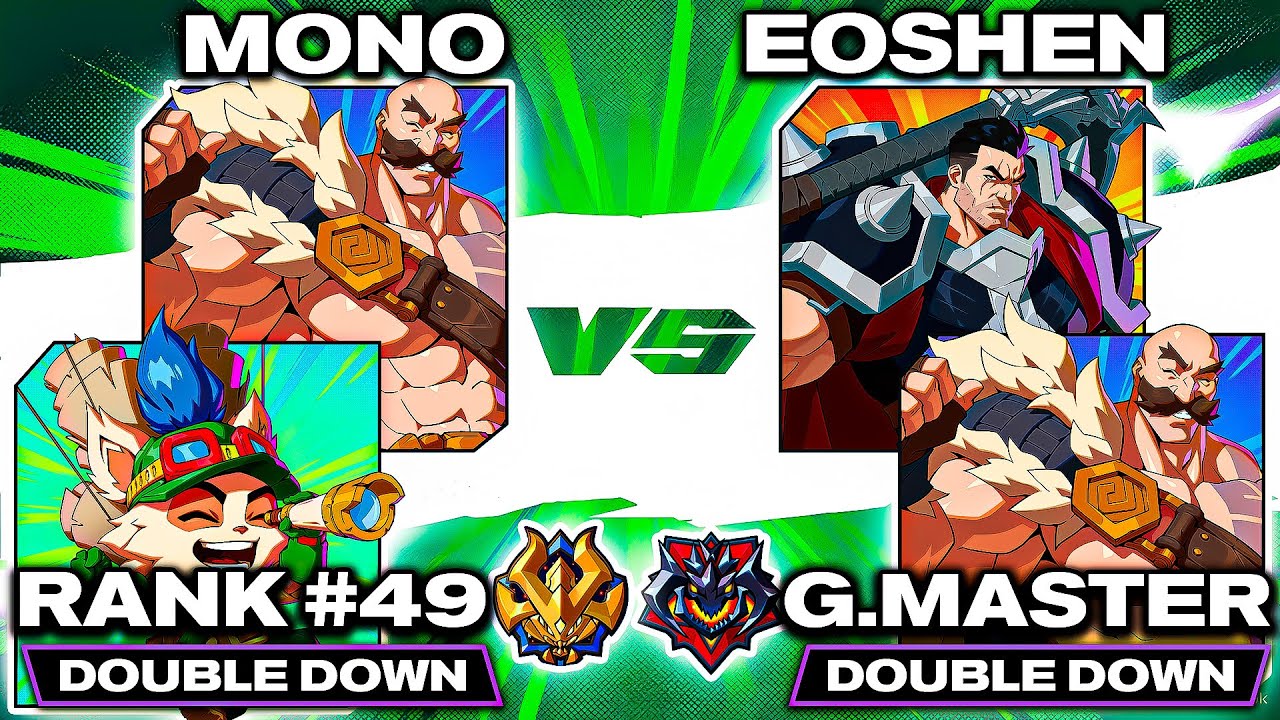 2XKO ▰ Mono (#49) 🍄💪 Teemo/Braun vs Eoshen 💪🪓 Btaun/Darius ▰ High Level Gameplay
