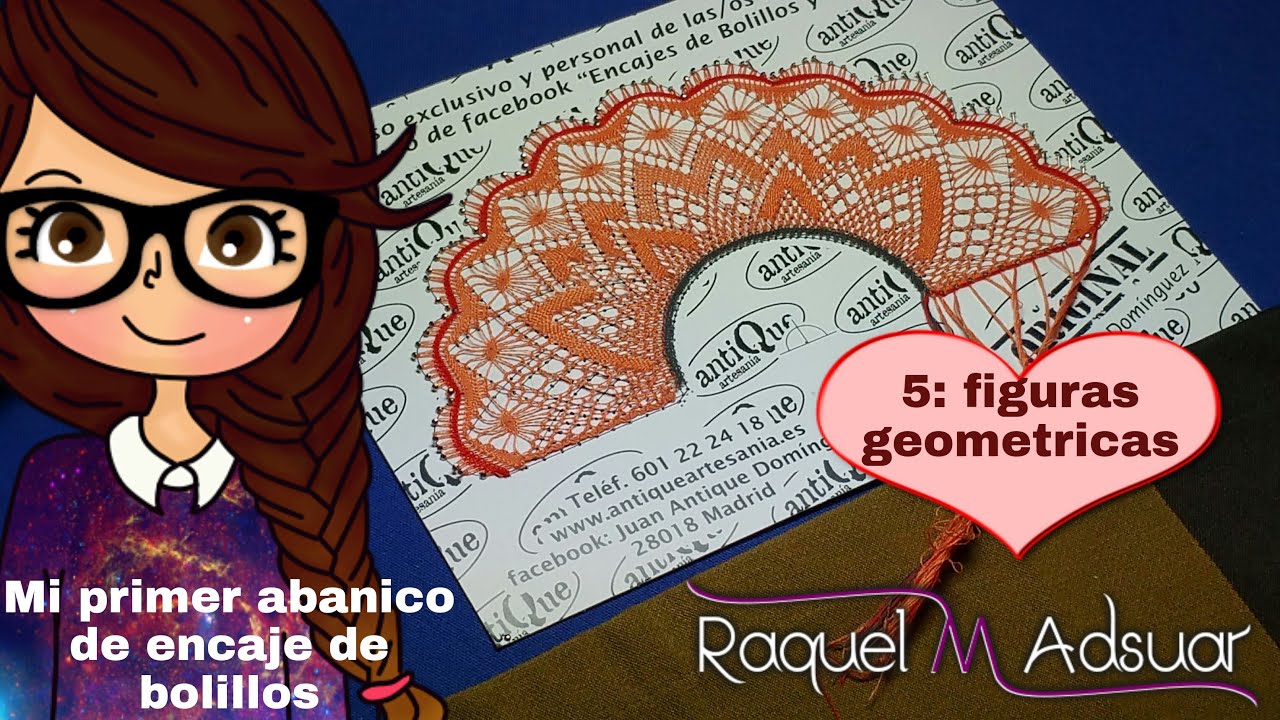 Mi primer abanico de Encaje. Raquel Bolillotuber Tutorial 5: lienzo en figuras geométricas