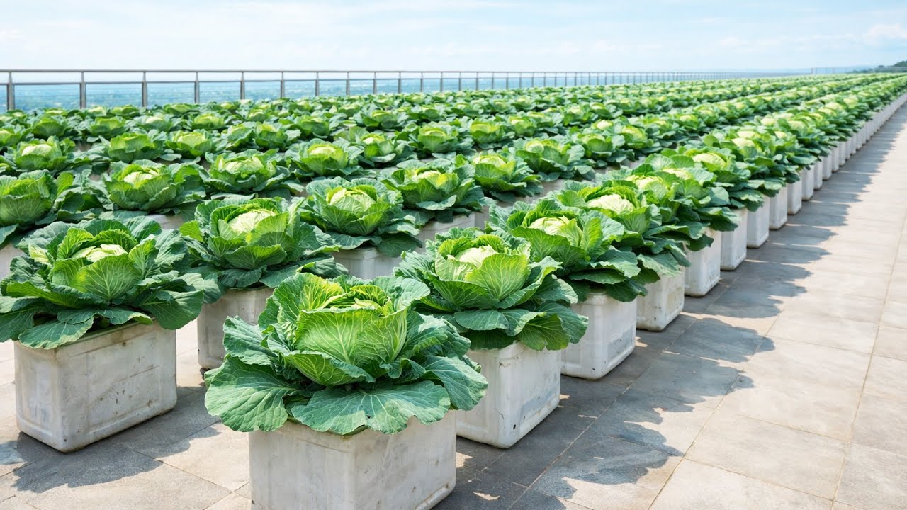 Balcony Bottle Cabbage Method That Produces Big, Fresh Heads