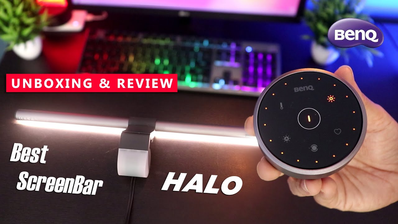 BenQ ScreenBar Halo Review | Must Have computer Accessories | Best monitor Light Bar 2023 in India