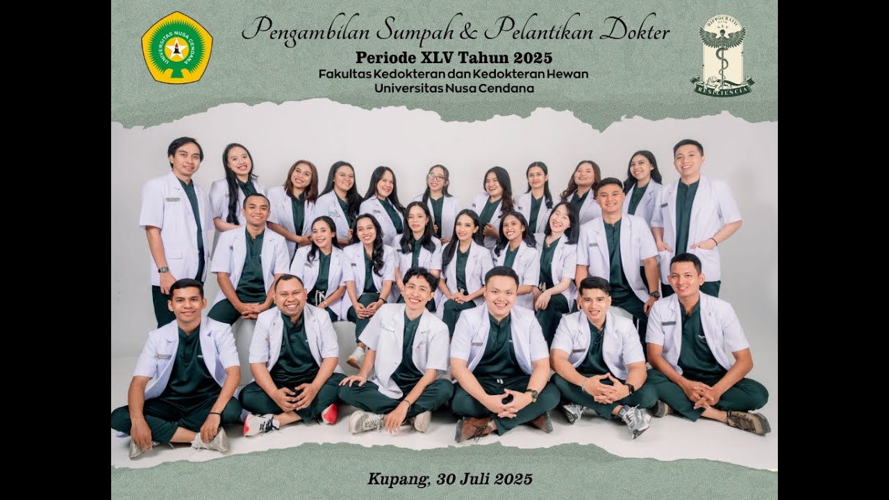 Pengambilan Sumpah dan Pelantikan Dokter Periode XLV Tahun 2025 FKKH Undana 30 Juli 2025