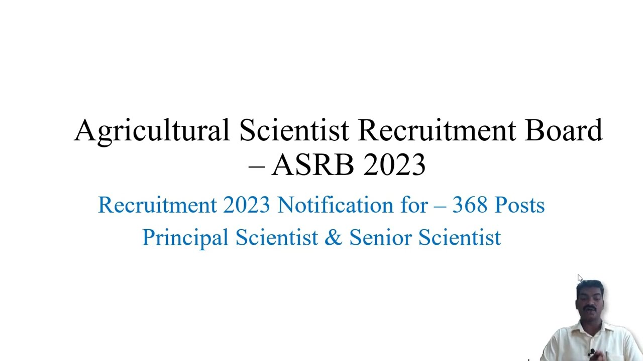 ASRB Notification 2023