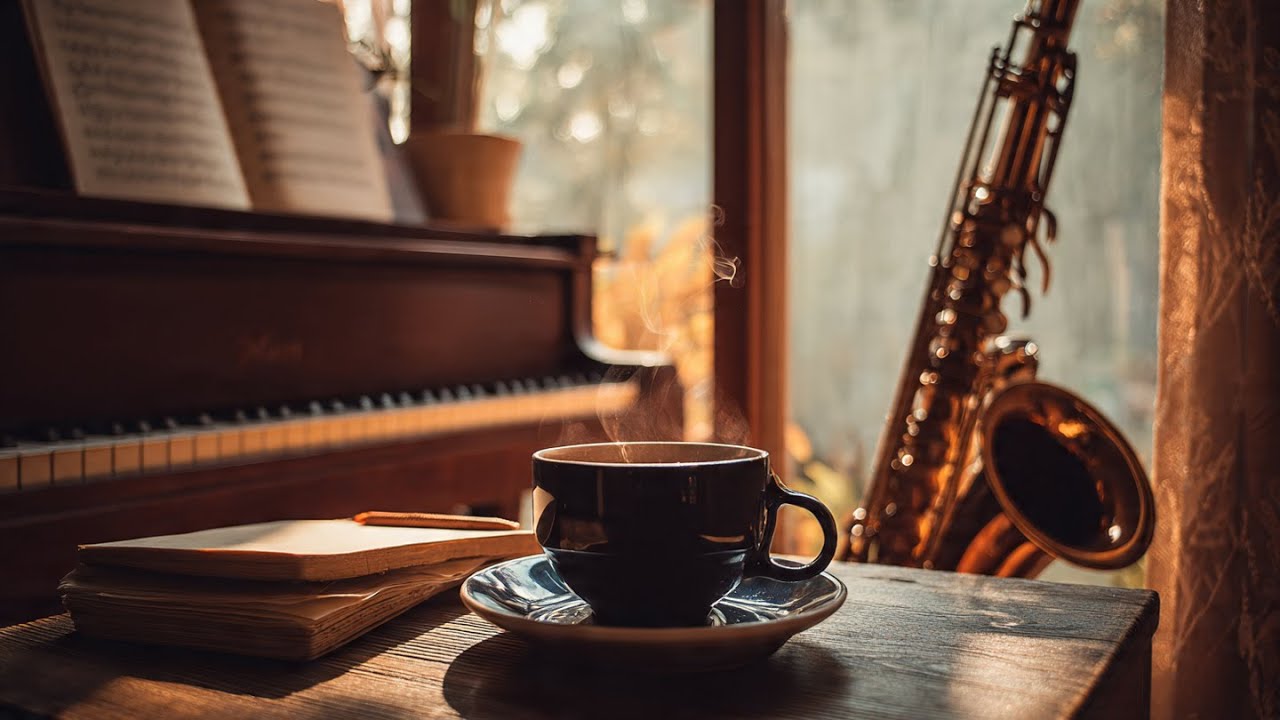☕Warm Relaxing Jazz Music with Cozy Coffee Shop for Working, Studying, Sleeping