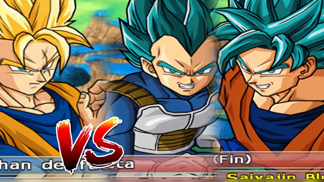 Gohan Del Futuro Contra Goku Y Vegeta Super Saiyajin Blue DBZBT4